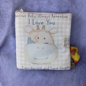 Demdaco Farm Animals Soft Baby Sensory Activity Fabric Book